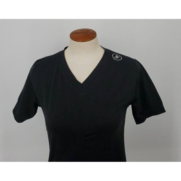 Castelli Cycling ? Shirt Womens L / XL  Black Tee Fitted Ribbed Stretch Top - Picture 2 of 16
